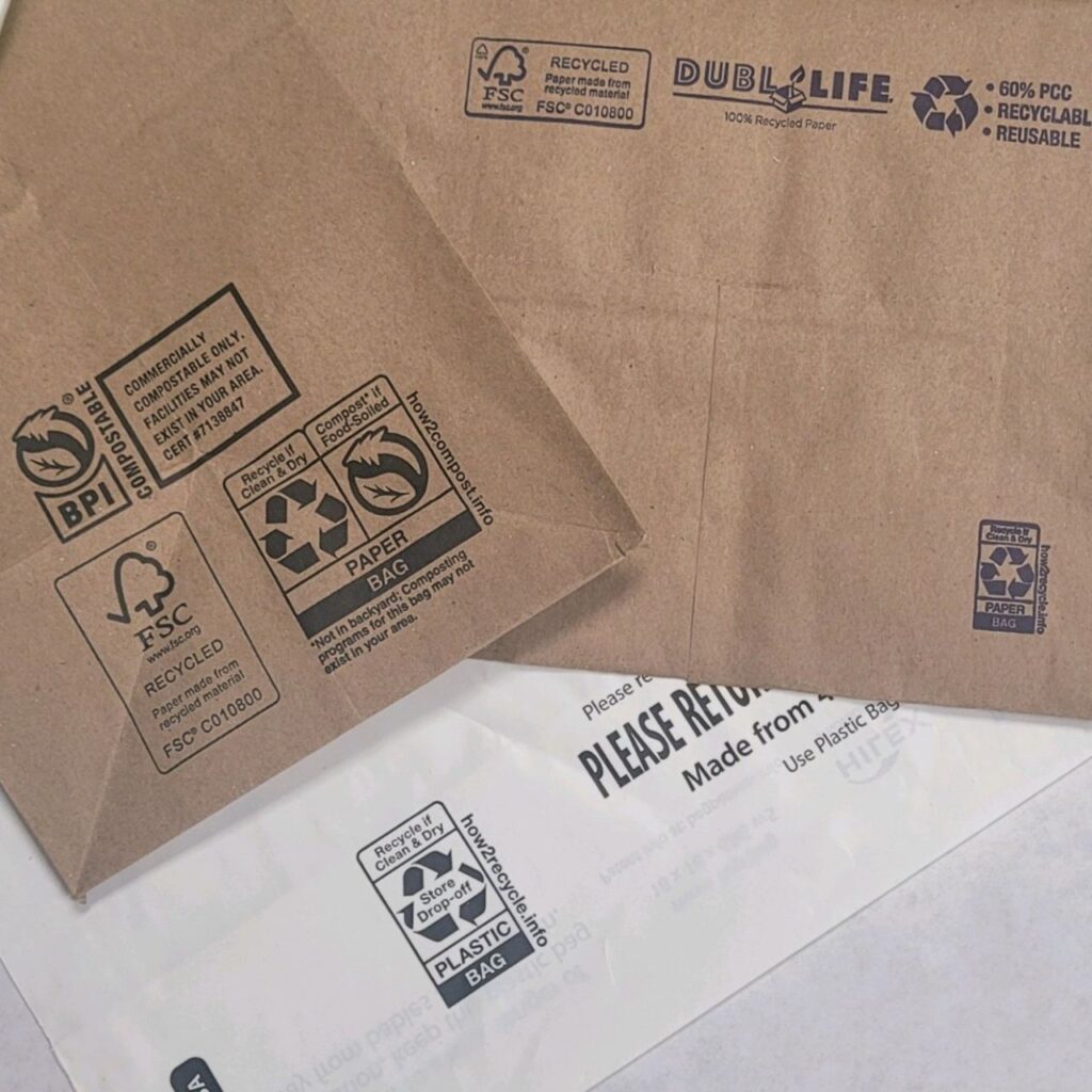 Novolex bag labels how2recycle